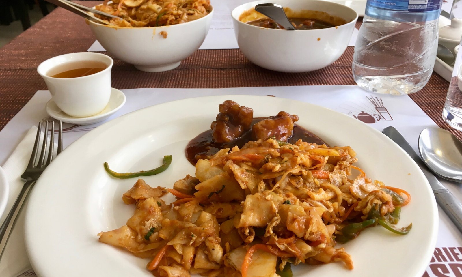 Kway Teow (Seafood) & Kung Pao Chicken