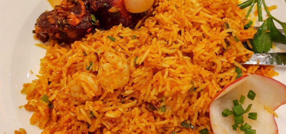 Chilly Garlic Seafood Fried Rice with Fish Chilli From Azad Star