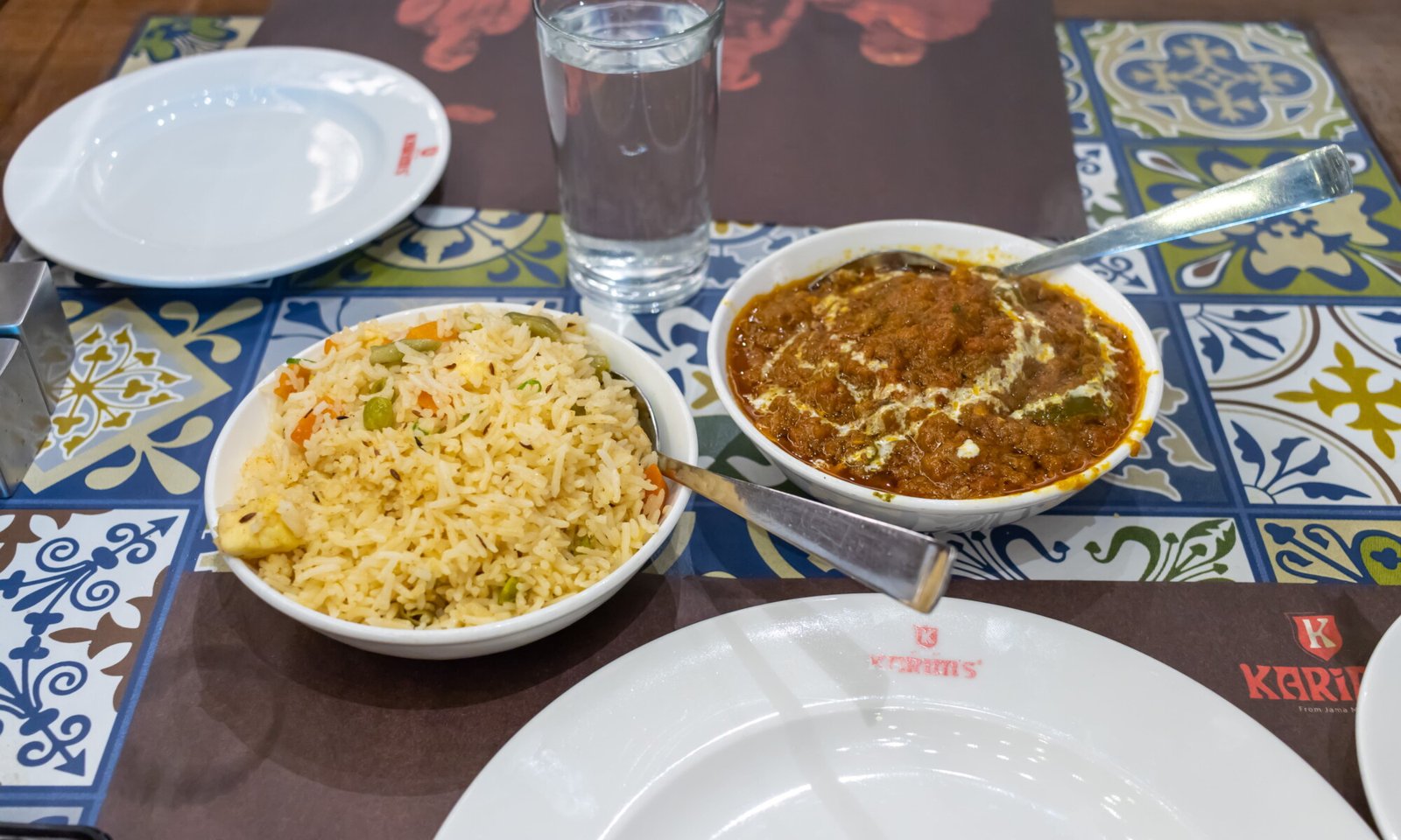 Veg Pulao and Karahi Chicken